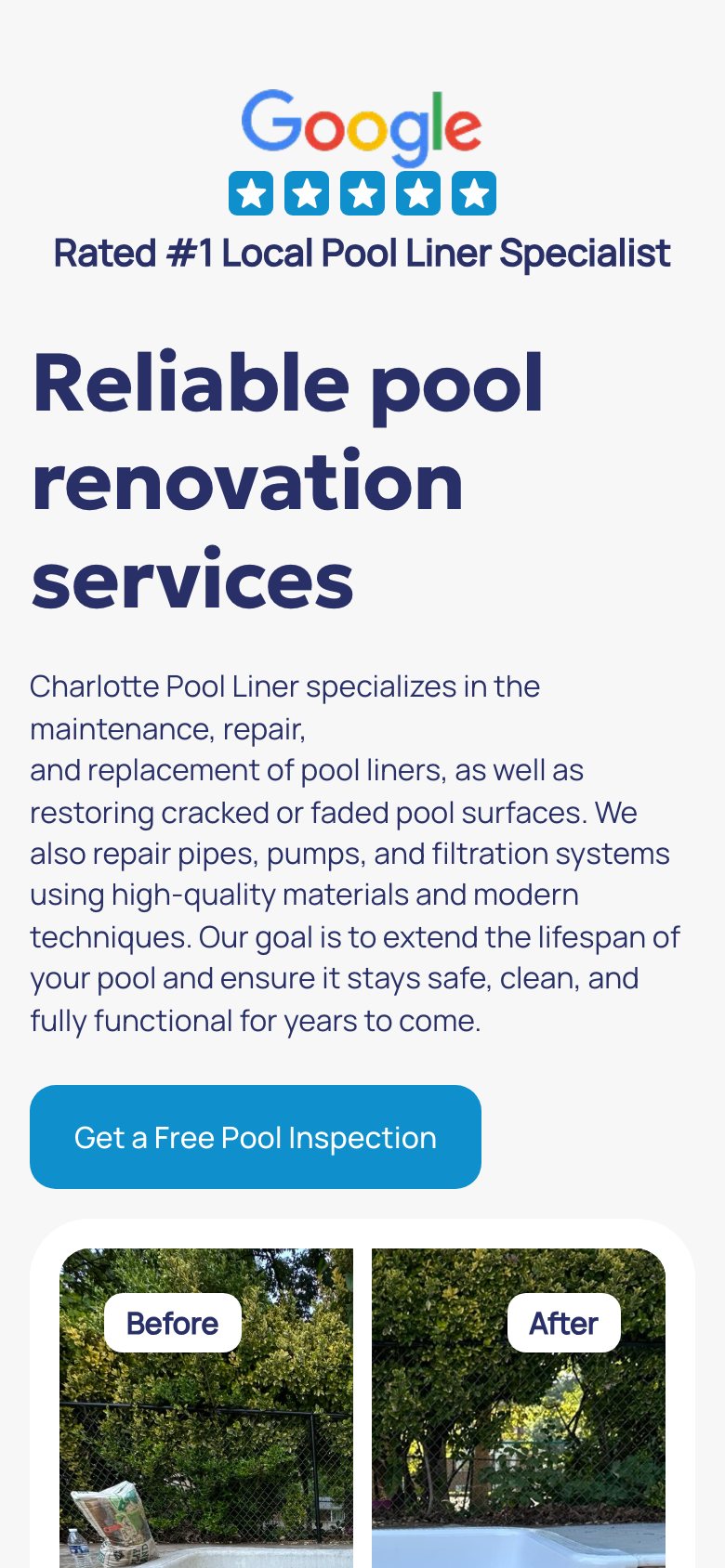 Charlotte Pool Liner — мобільна версія, екран 2