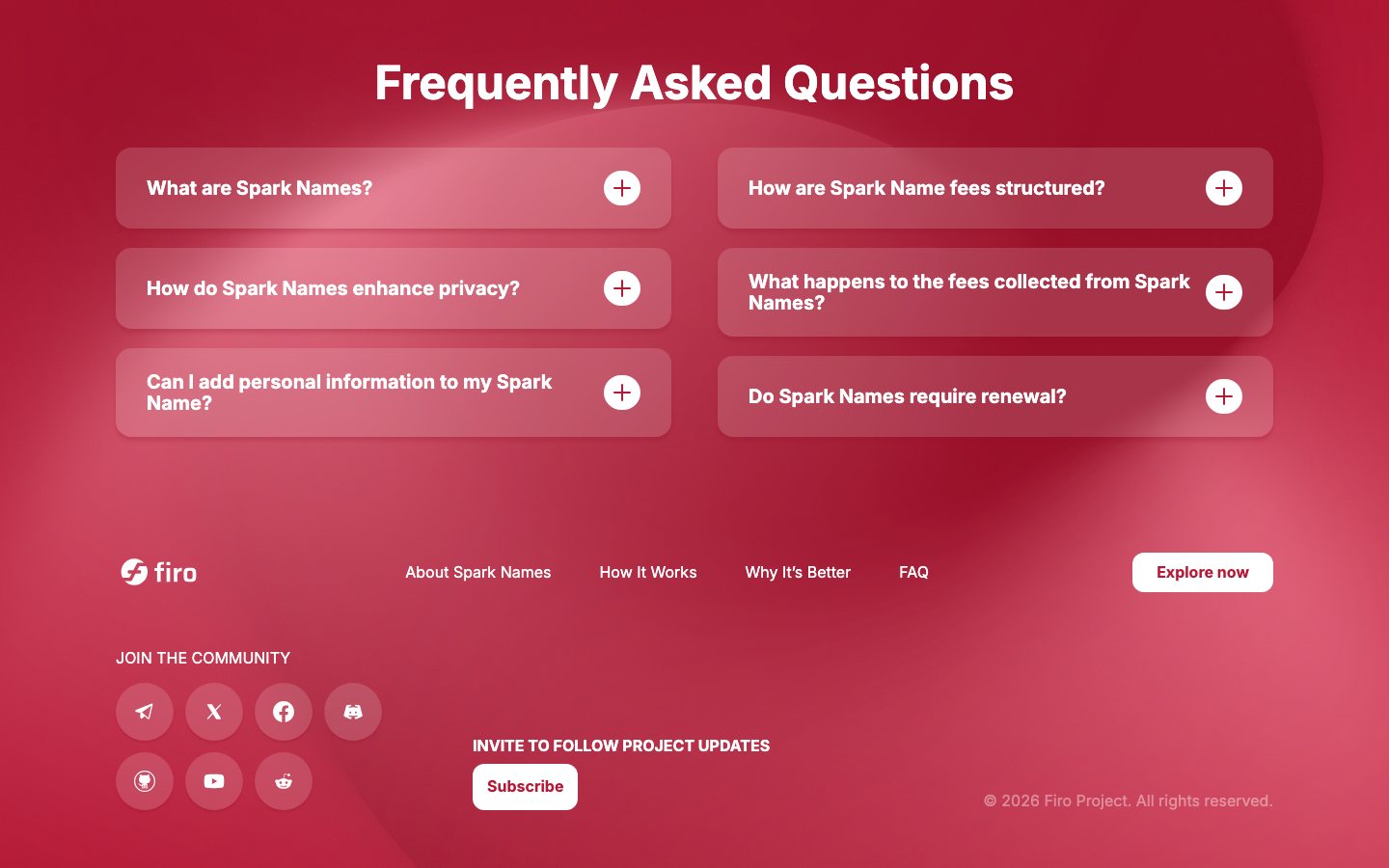 Firo Spark Names — екран 3