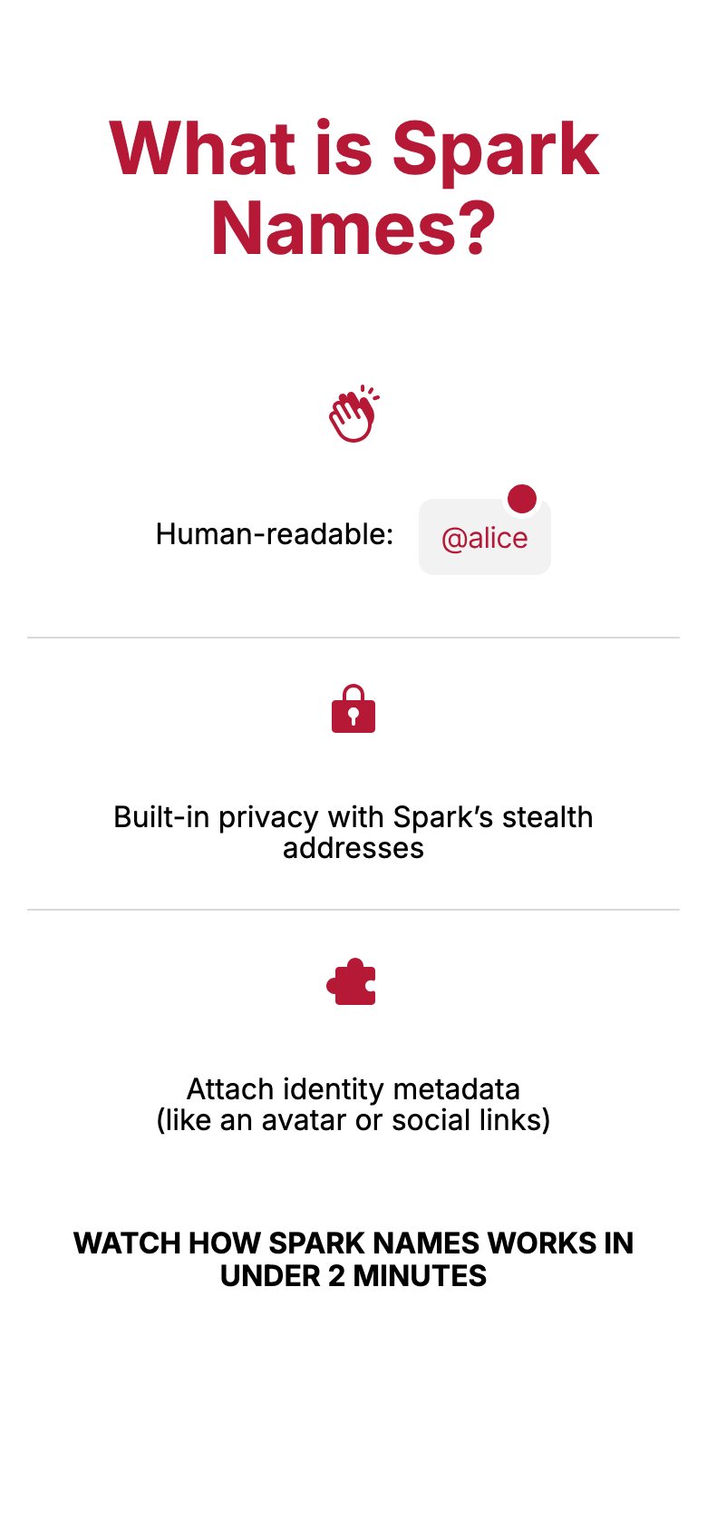 Firo Spark Names — мобільна версія, екран 3