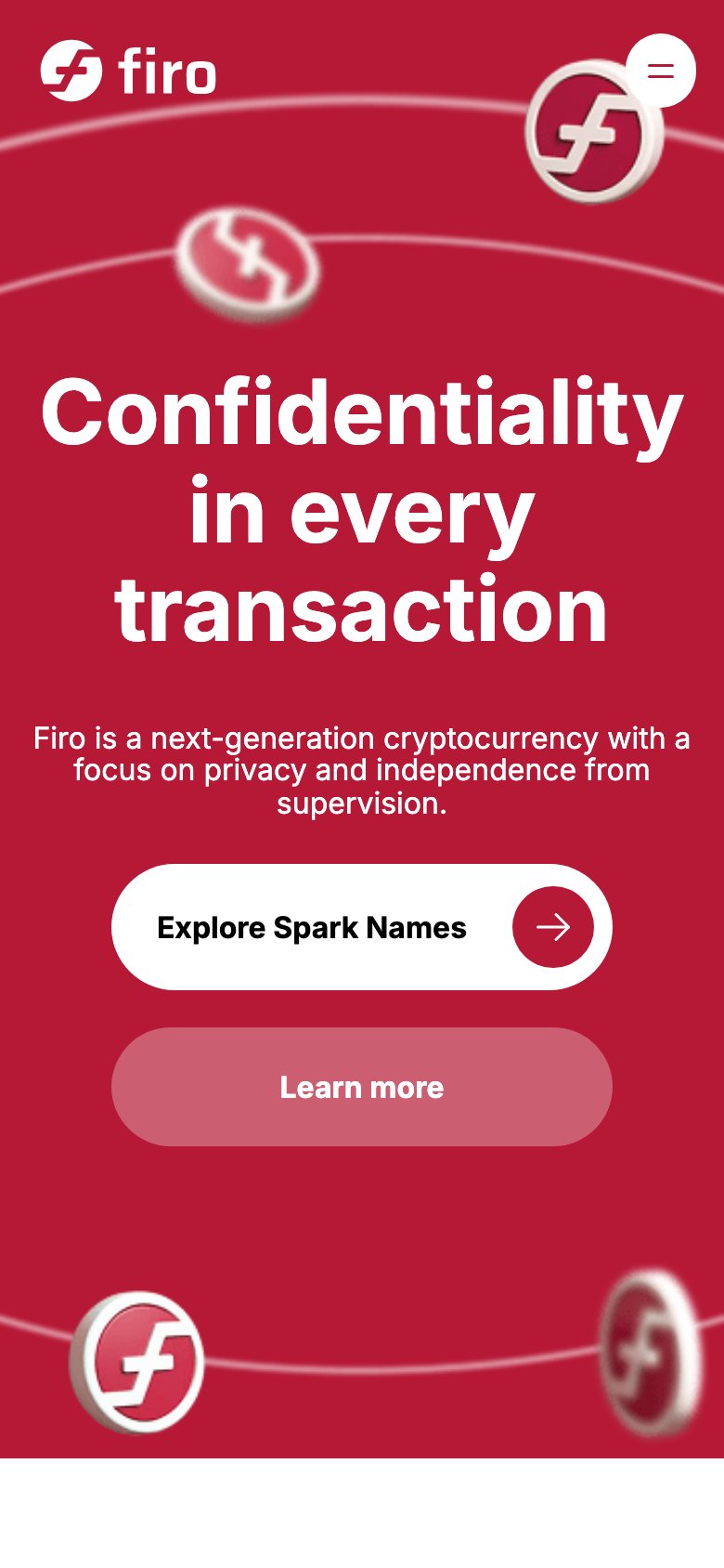 What is Firo? — мобільна версія, екран 1